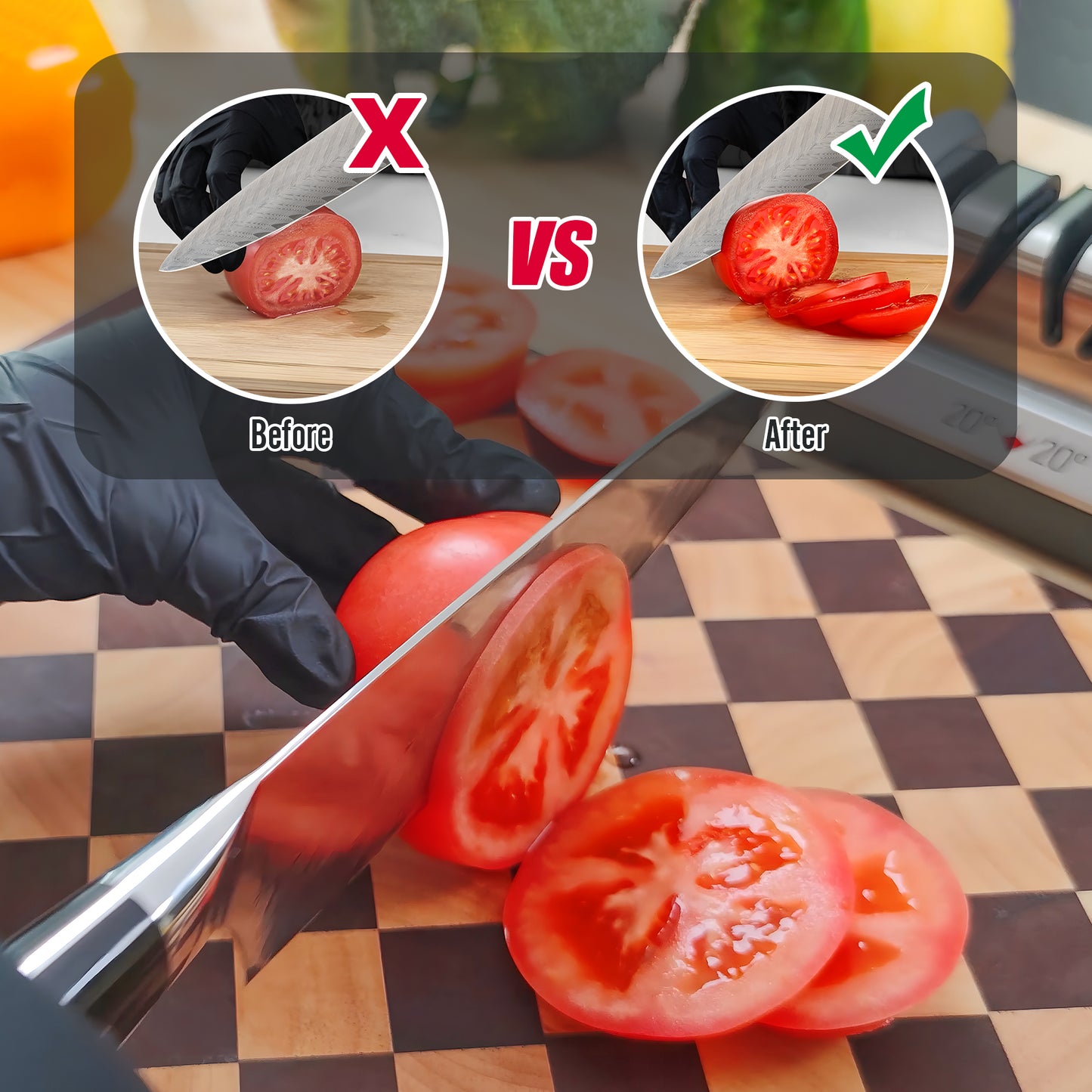 Professional Electric Knife Sharpener for Kitchen Knives, 3-Stages Sharpener System with Diamond Abrasives, Quickly Sharpening, Repair/Restore/Polish Blades